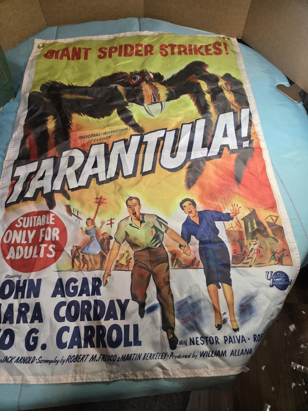 1955 "Tarantula" 23x35 Flag Tapestry Horror Sci-Fi John Agar Excellent